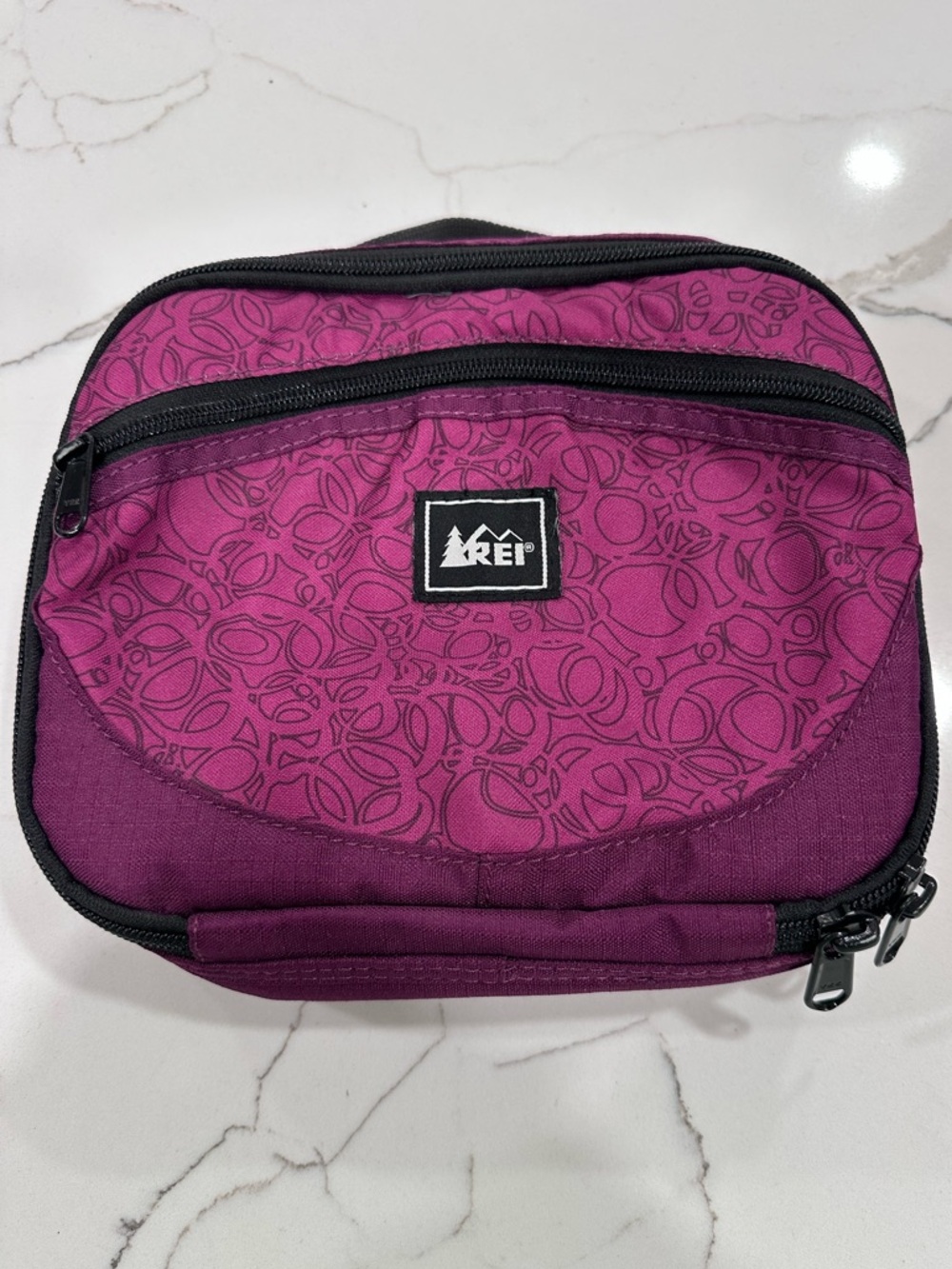 REI Co-op Insulated Lunch Box / Cooler Bag - Purple Floral Pattern